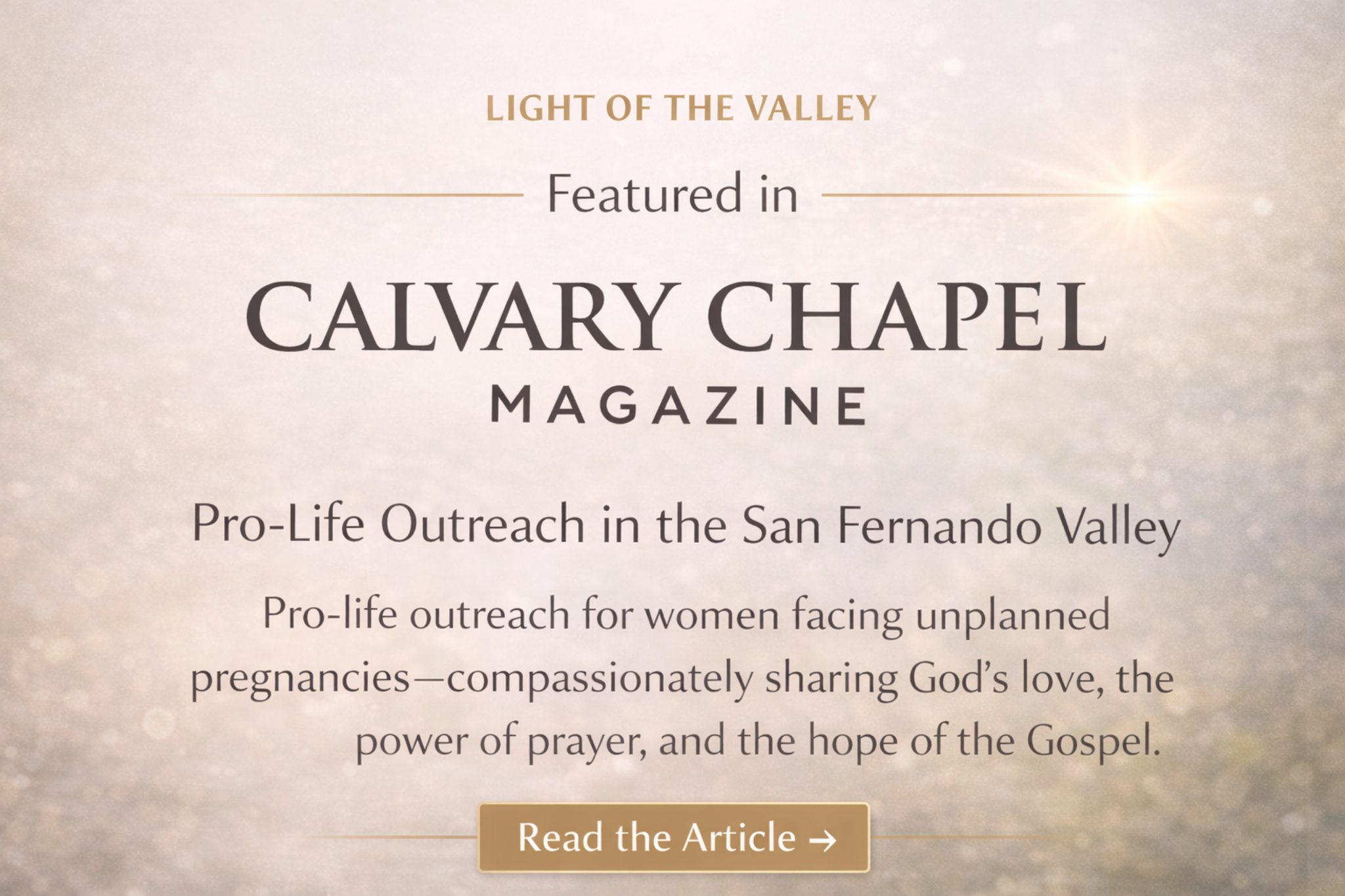 Calvary Chapel Magazine
